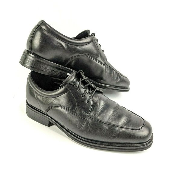 Florsheim Mens Sz 8 D Shoes Black Style # 18291 Kellen Black Leather Oxford Tie